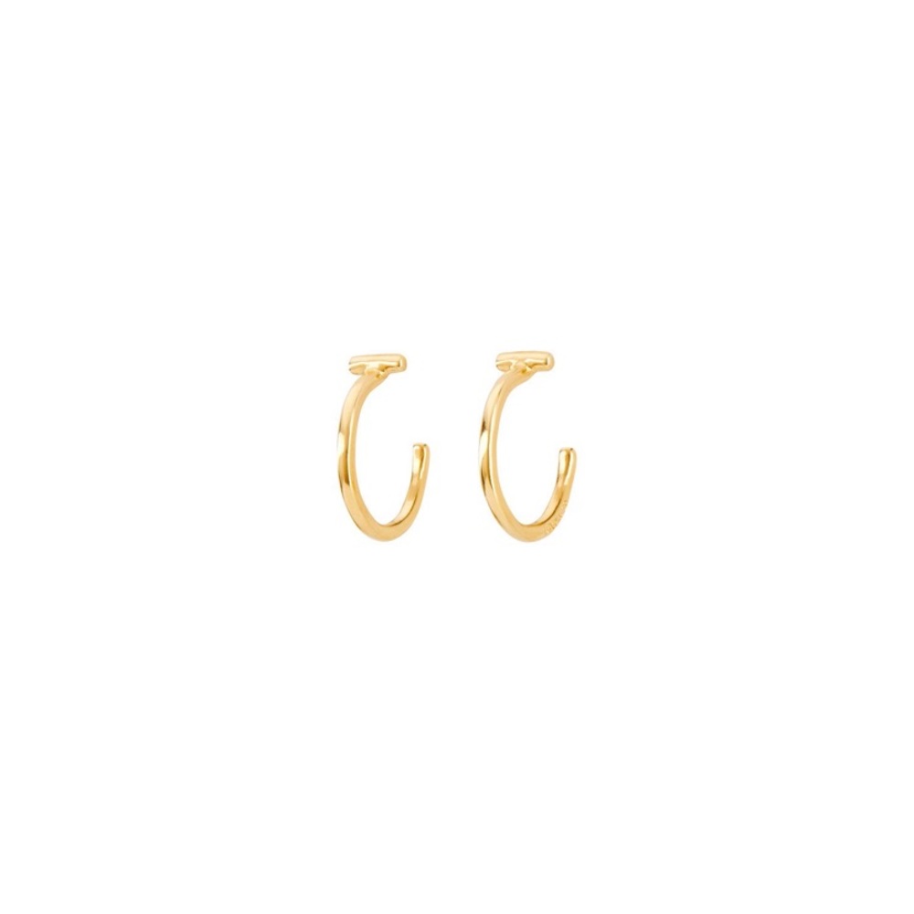 Unode50 hoop gold earrings